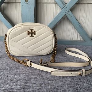 Tory Burch Small Kira Camera Crossbody Bag in Ivory / White, Used